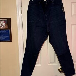 Eloquii Deep Indigo Straight Leg Jeans
